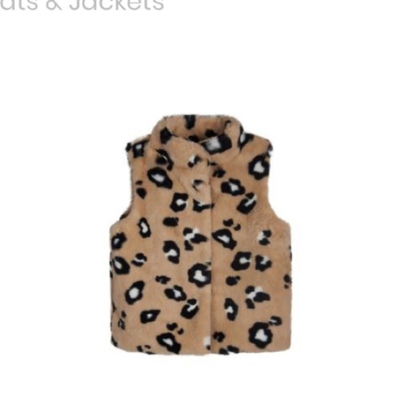 Epic Threads Little Girls Leopard Faux Fur Vest, girl’s fur vest, jacket top 5 - Picture 2 of 4